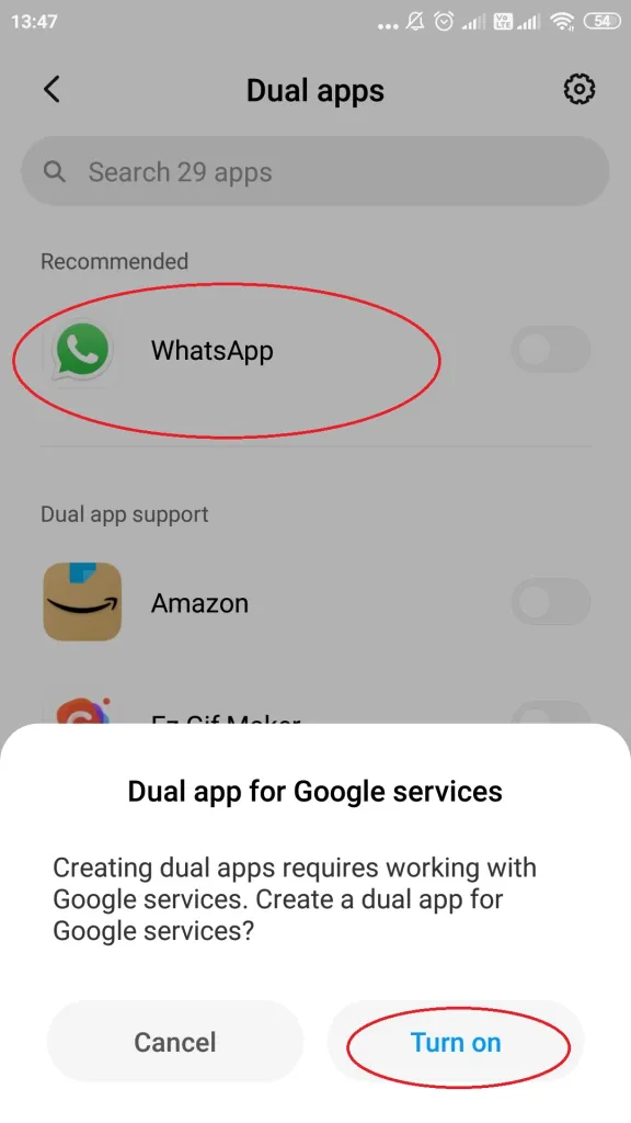 Redmi Dual WhatsApp